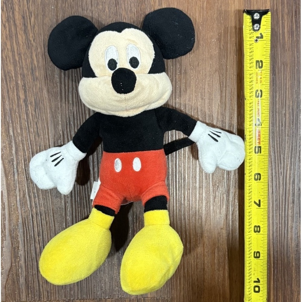 Mickey Mouse Plush Animal 11" Toy fuzzy curly Walt Disney World Disneyland